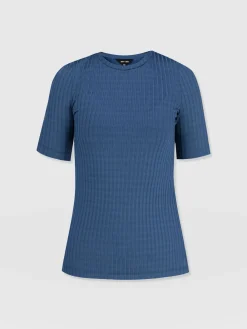 Adaline Tee - Teal Rib