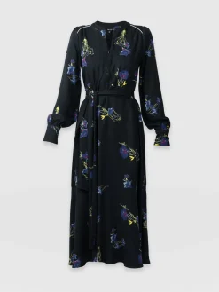 Adaline Zip Up Dress - Blue Lily Gardens