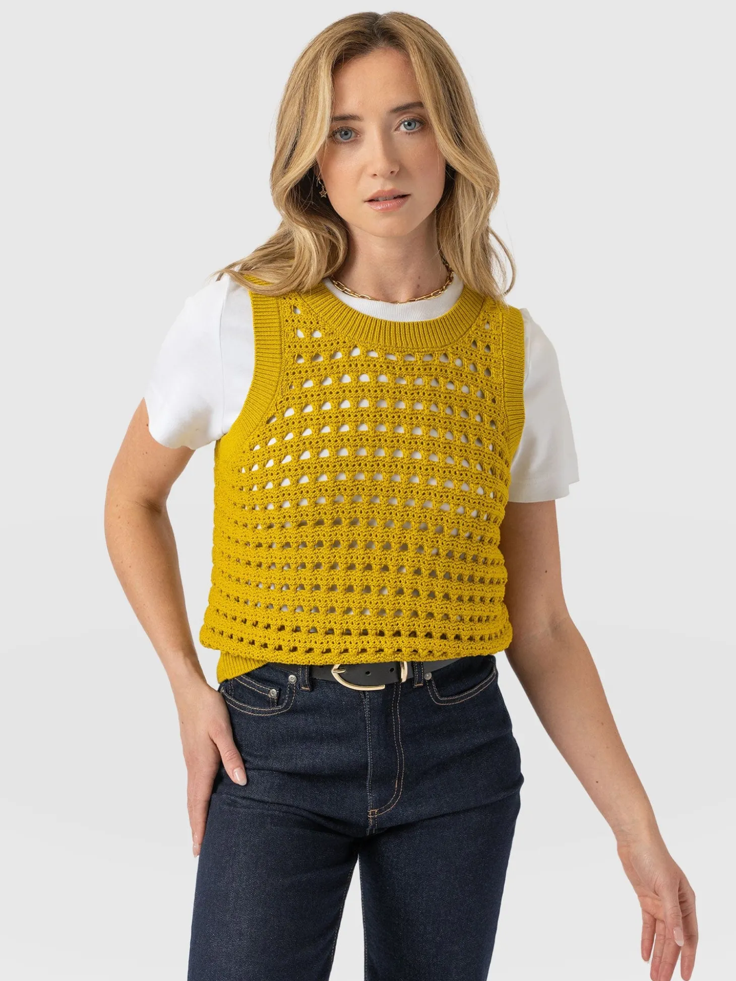 Adler Sleeveless Knit - Mustard