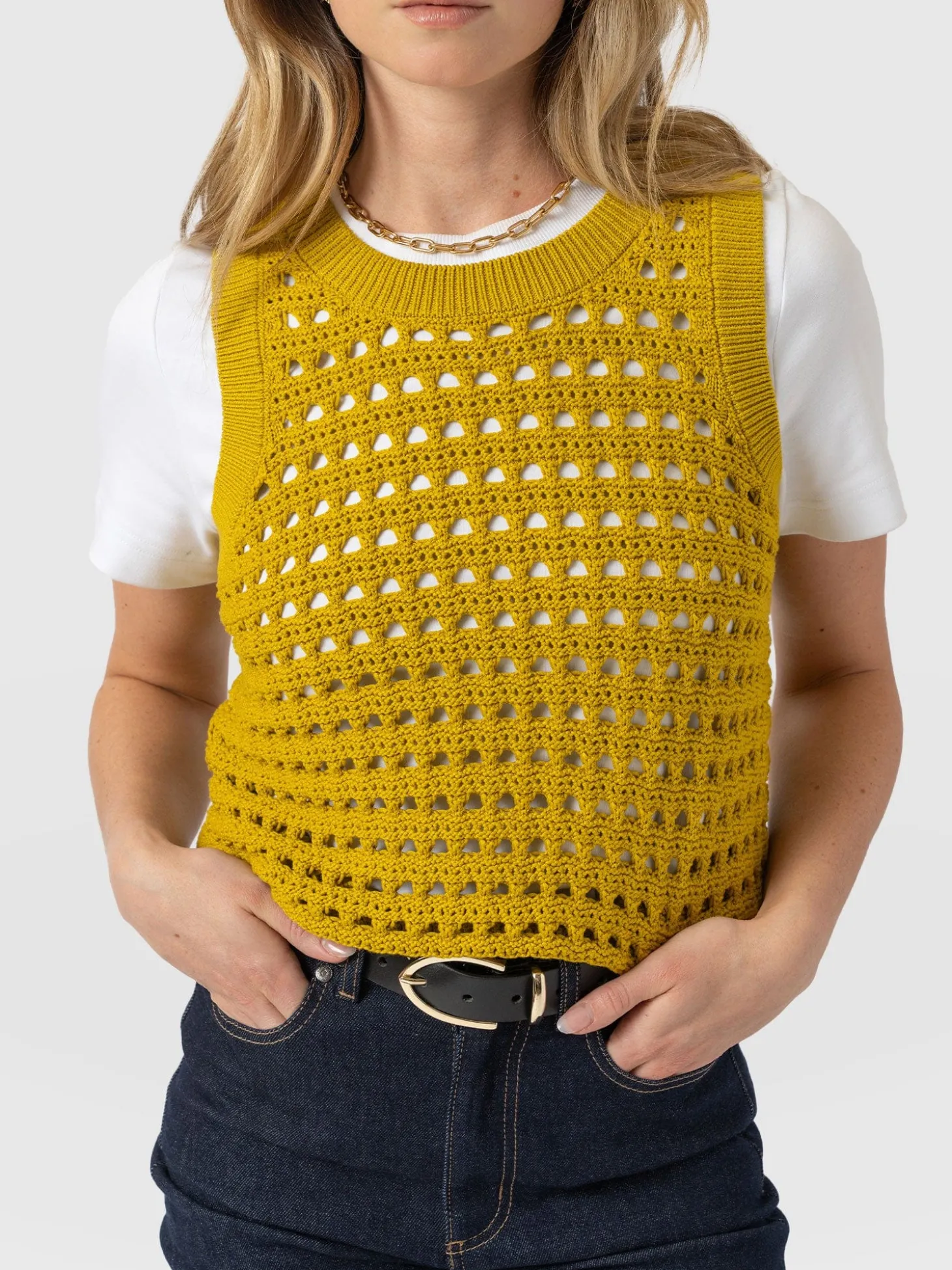 Adler Sleeveless Knit - Mustard