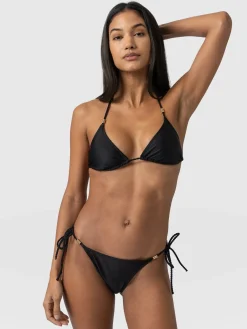 Alba Tie Side Bikini Bottom - Black