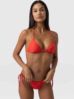 Alba Tie Side Bikini Bottom - Red