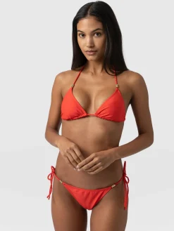 Alba Tie Side Bikini Bottom - Red