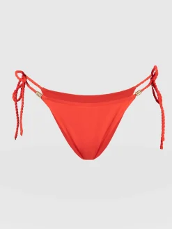 Alba Tie Side Bikini Bottom - Red