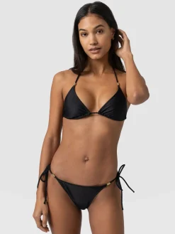 Alba Triangle Bikini Top - Black