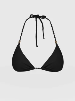 Alba Triangle Bikini Top - Black