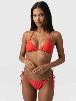 Alba Triangle Bikini Top - Red