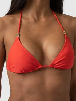 Alba Triangle Bikini Top - Red