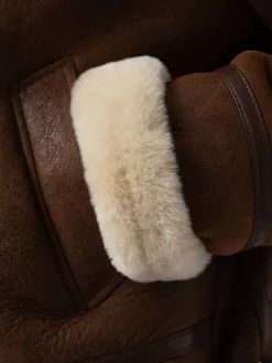 Amelia Aviator Jacket - Brown