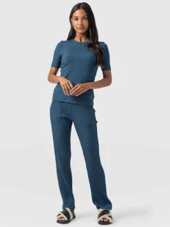 Apartment Pant - Teal Rib