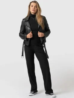 Apartment Pant Ribbed - Black Rib