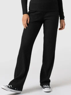 Apartment Pant Ribbed - Black Rib