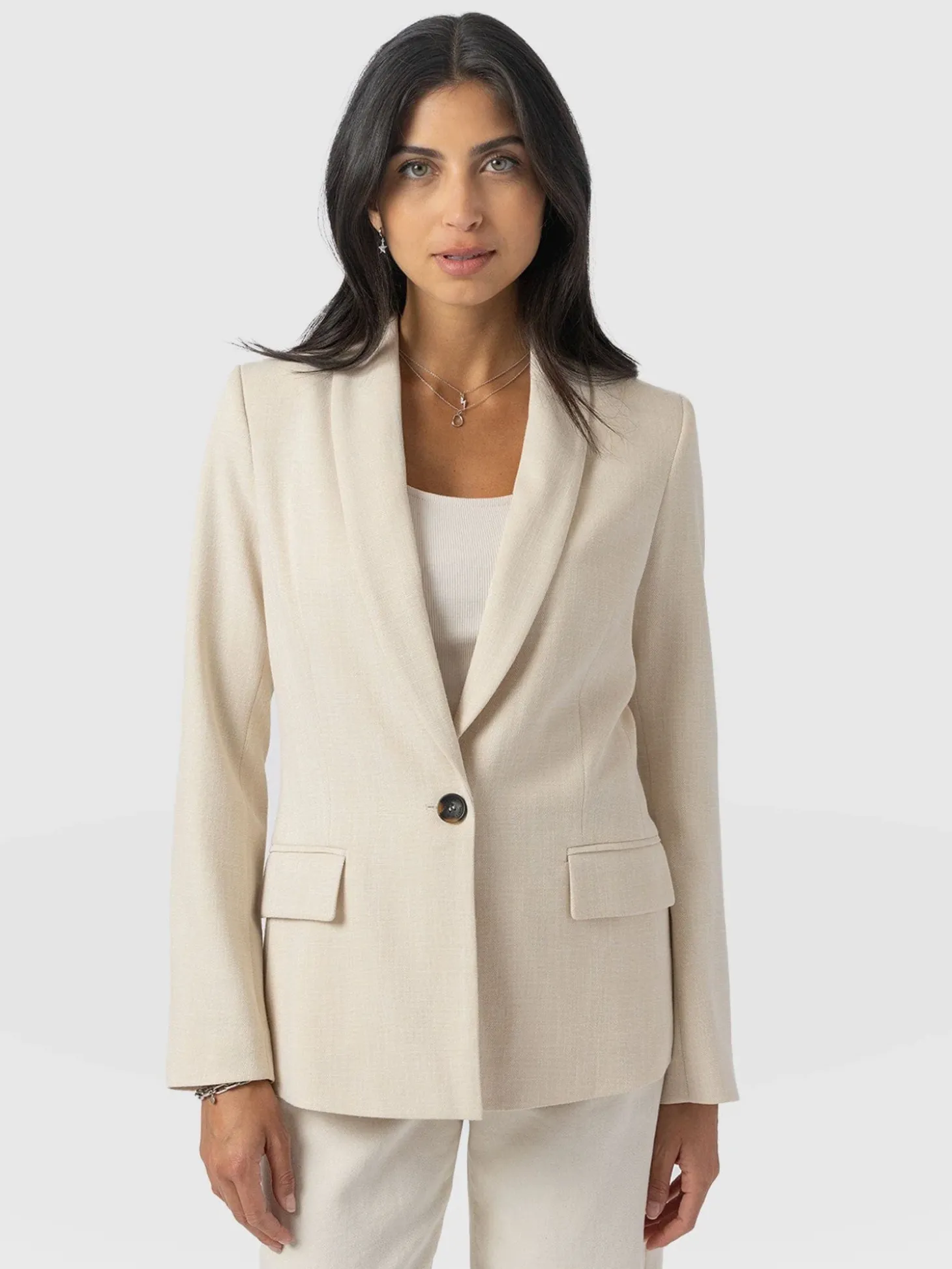 Argent Blazer - Cream