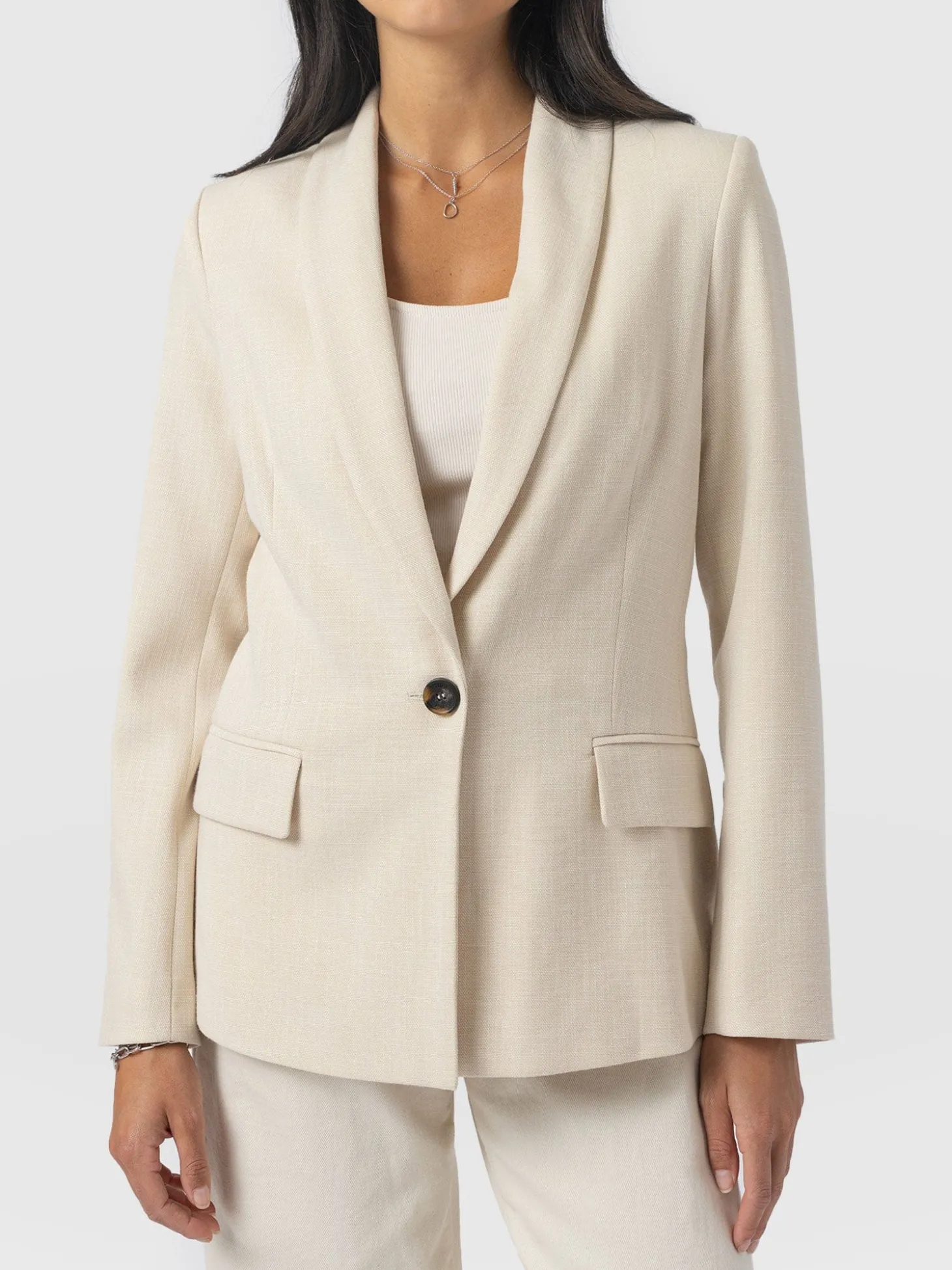 Argent Blazer - Cream