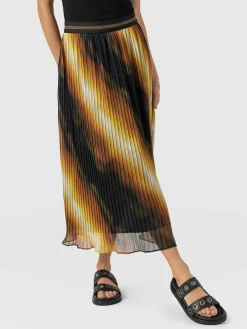 Aria Pleated Skirt - Yellow Gradient