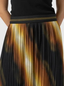 Aria Pleated Skirt - Yellow Gradient
