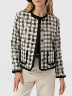 Ashby Jacket - Black/White Check