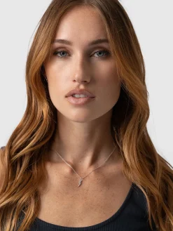 Astral Lightning Charm Necklace - Silver