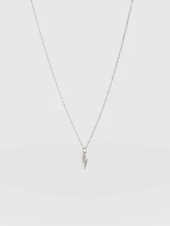 Astral Lightning Charm Necklace - Silver
