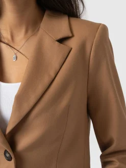 Astrid Crop Blazer - Camel