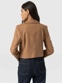Astrid Crop Blazer - Camel