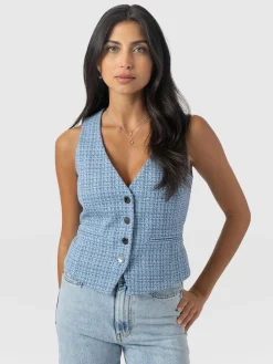 Astrid Waistcoat - Pale Blue