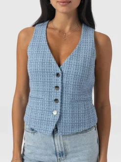 Astrid Waistcoat - Pale Blue