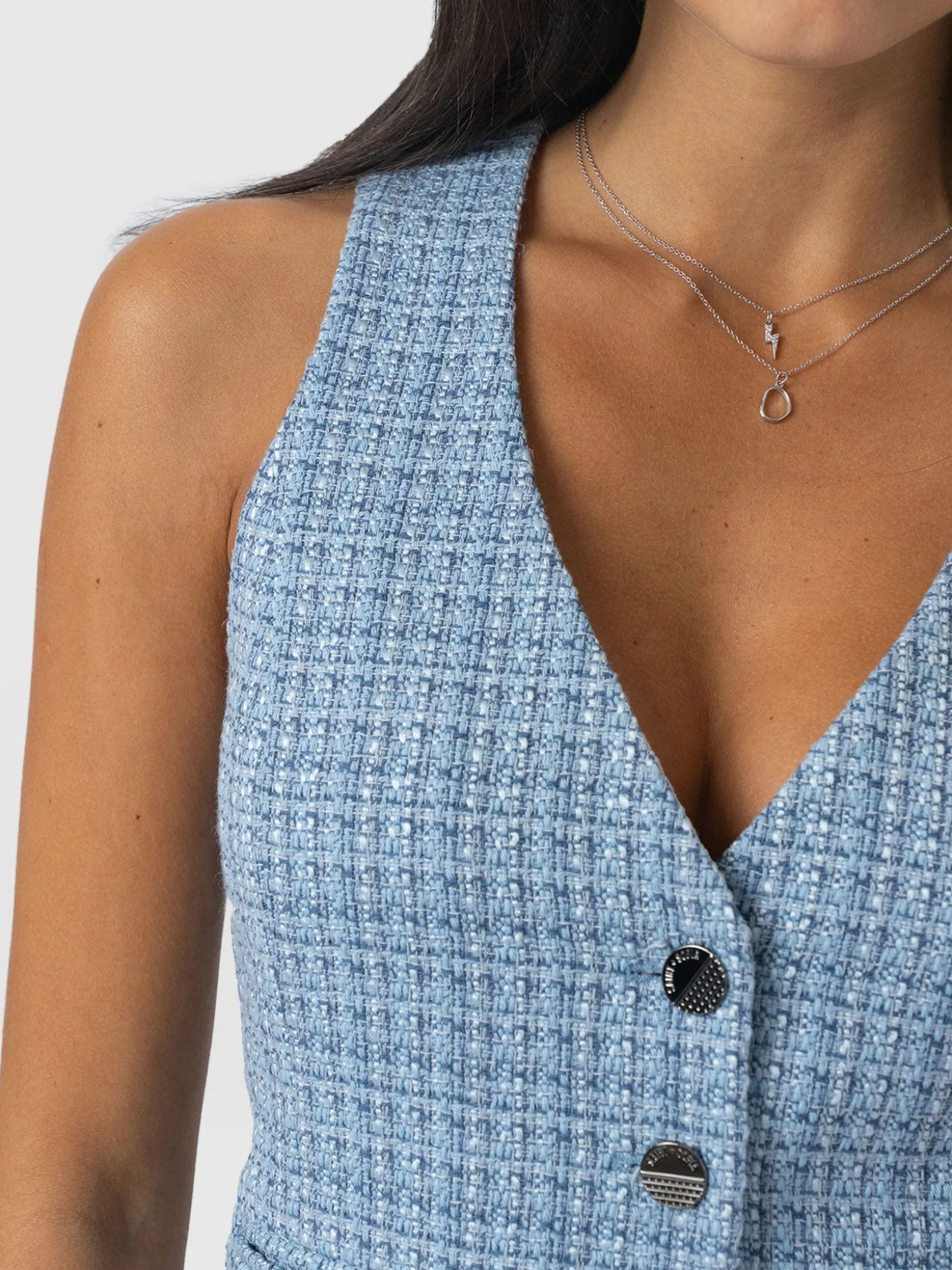 Astrid Waistcoat - Pale Blue