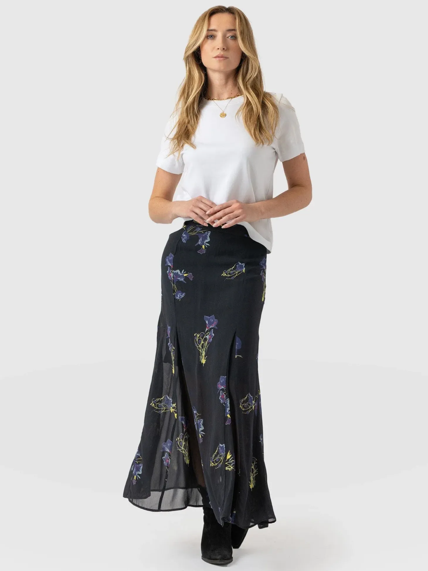 Audrey Skirt - Blue Lily Gardens