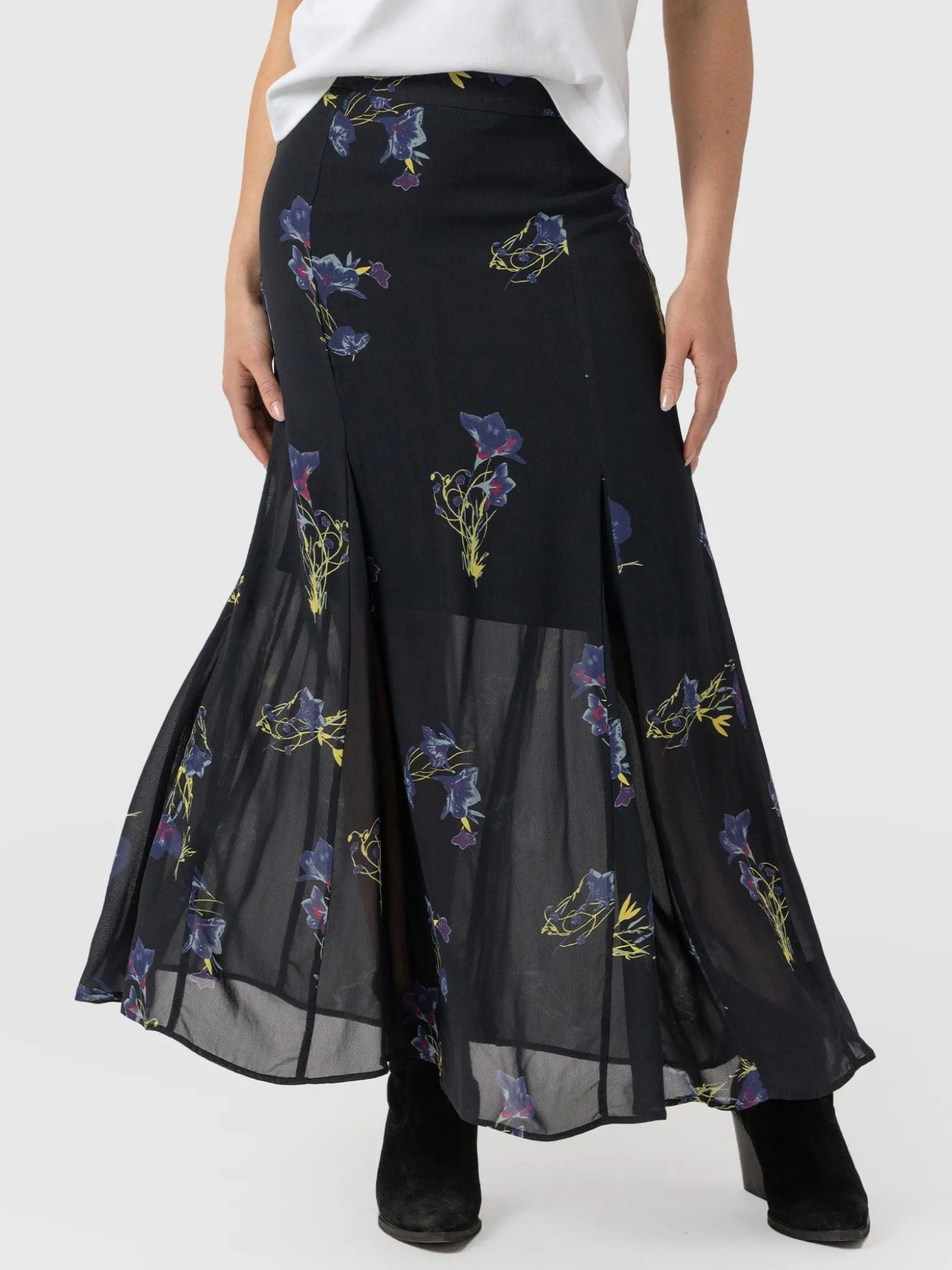 Audrey Skirt - Blue Lily Gardens