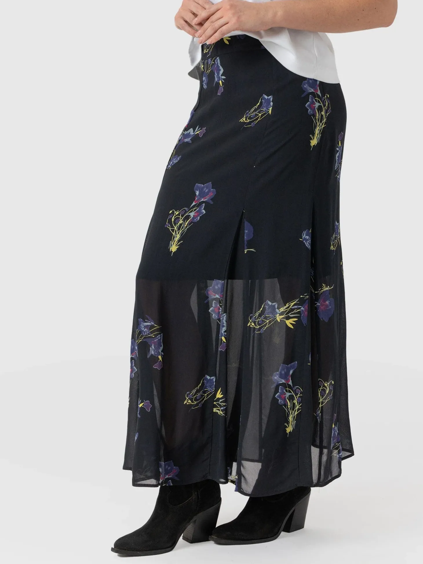 Audrey Skirt - Blue Lily Gardens