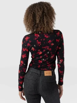 Austen Crew Neck Long Sleeve Tee - Pink Aurora