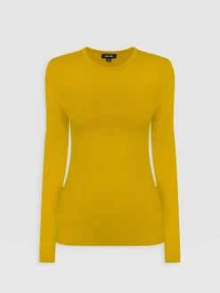 Austen Crew Neck Long Sleeve Tee - Mustard