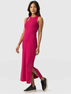 Axel Cut Out Dress - Fuchsia Pink