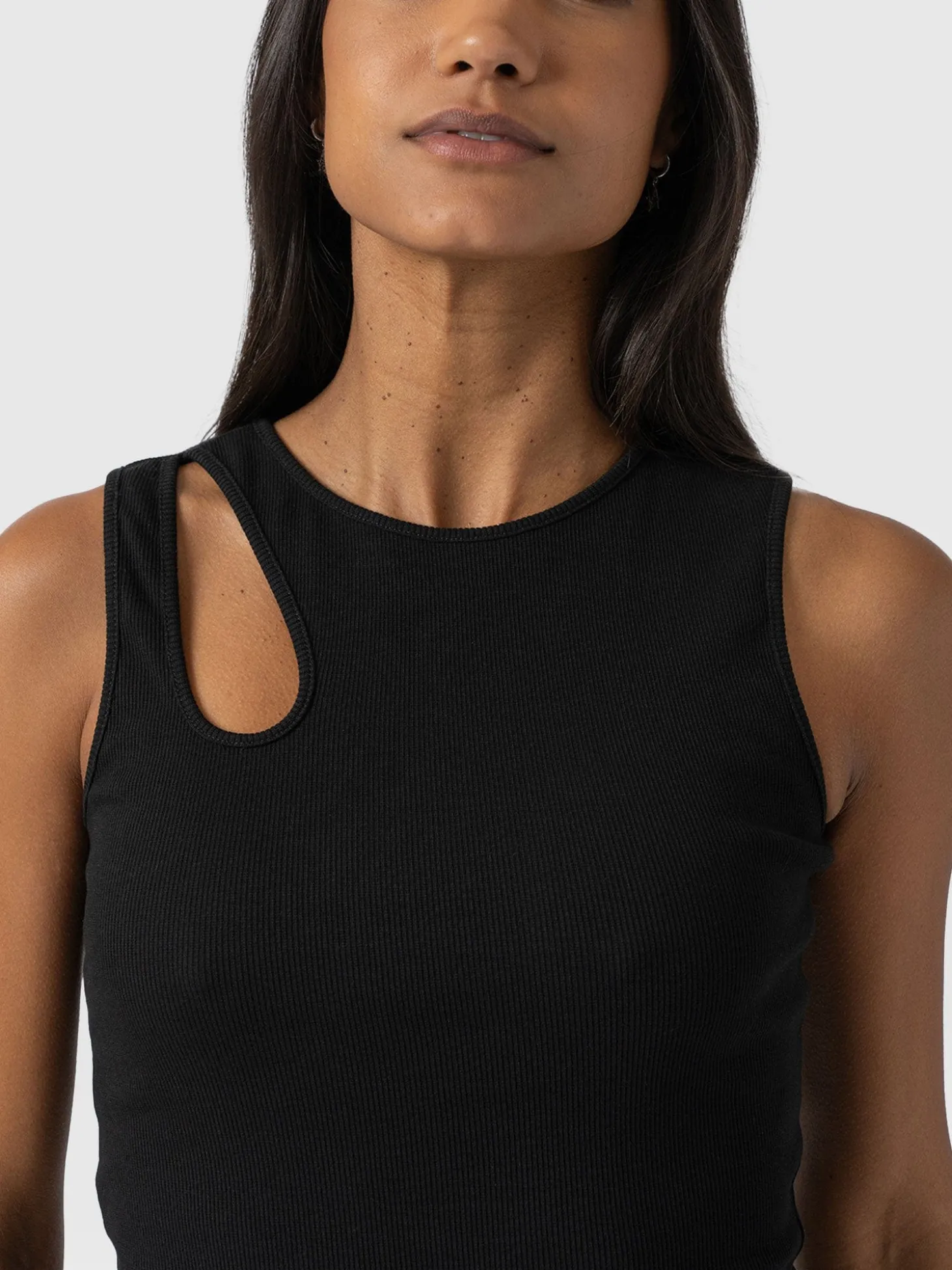 Axel Cut Out Vest - Black