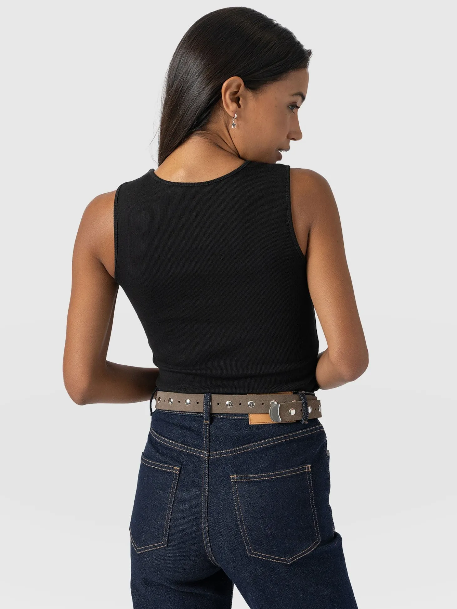 Axel Cut Out Vest - Black