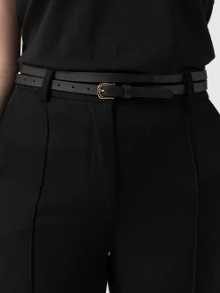 Axel Double Skinny Belt - Black