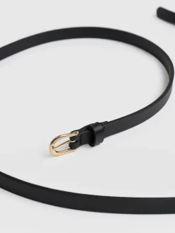 Axel Double Skinny Belt - Black