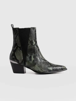 Billie Snake Boot - Green
