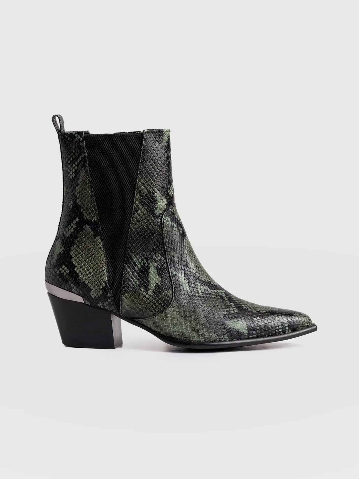 Billie Snake Boot - Green