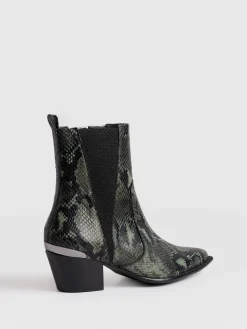 Billie Snake Boot - Green