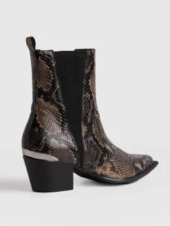 Billie Snake Boot - Taupe