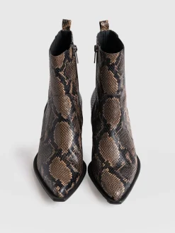 Billie Snake Boot - Taupe