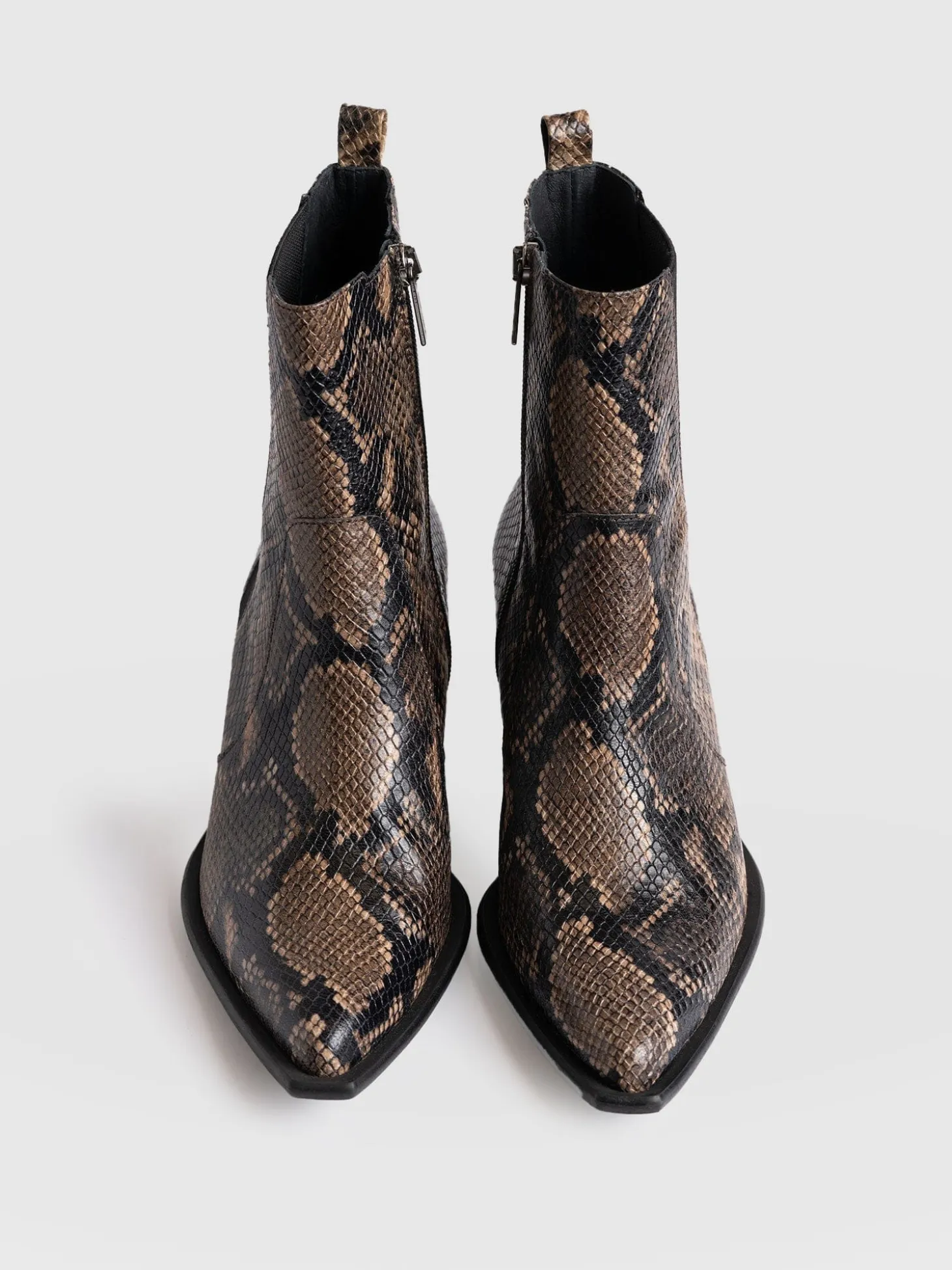 Billie Snake Boot - Taupe