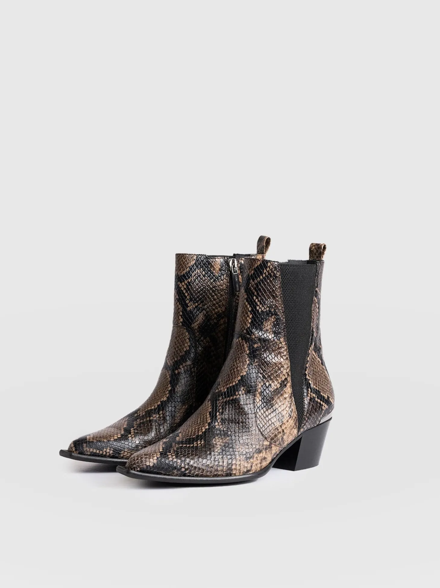 Billie Snake Boot - Taupe