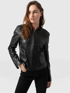 Blane Leather Jacket - Black