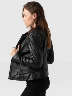 Blane Leather Jacket - Black