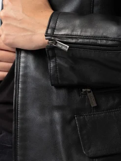 Blane Leather Jacket - Black