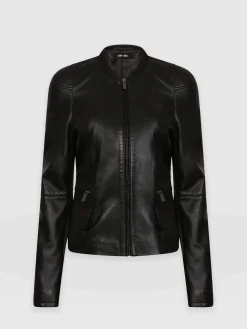 Blane Leather Jacket - Black