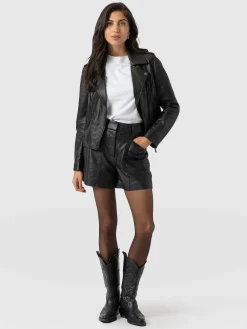 Bonham Leather Short - Black
